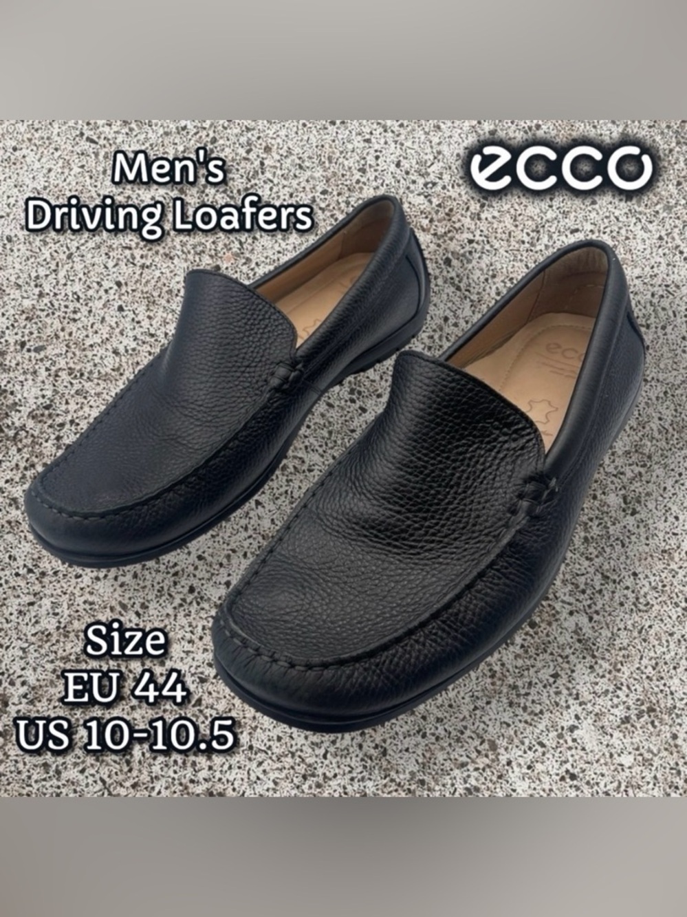 ECCO Men's Black Driving Loafers